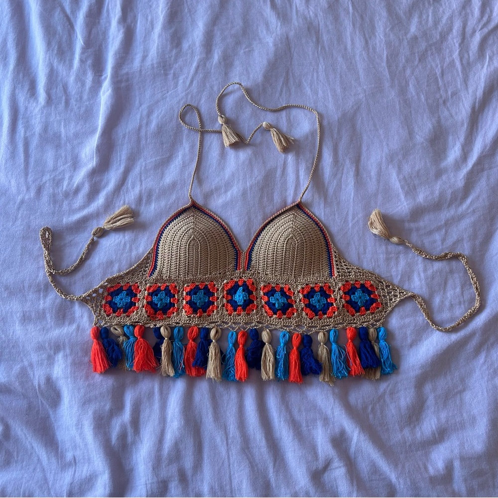 crochet bikini top